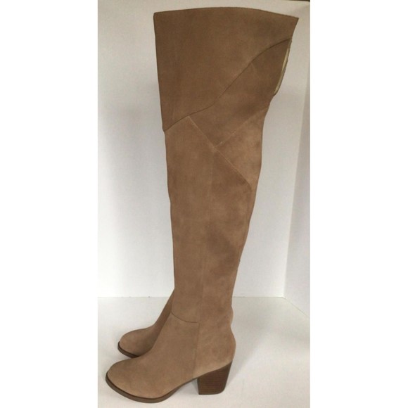 SOLE SOCIETY Catalina Night Taupe Suede Thigh High Boots (Size 5.5 M) - Picture 3 of 12